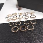 17 Stück/Set böhmischer Legierungsring mit Diamanten – Bild 3