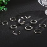 10 Stück/Set Multi-Metal Twisted Pearl Hollow Open Ring – Bild 6