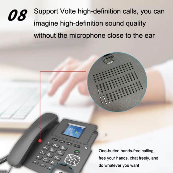 P03 4G+VOIP Dual Mode Wireless Festnetz SIP Netzwerktelefon IP Enterprise Bürotelefon Drahtloses Festnetz – Bild 11