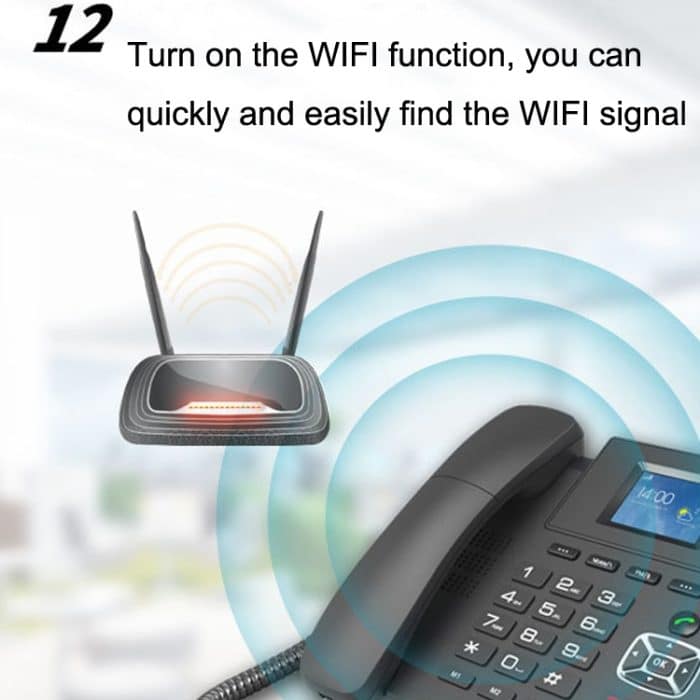 P03 4G+VOIP Dual Mode Wireless Festnetz SIP Netzwerktelefon IP Enterprise Bürotelefon Drahtloses Festnetz – Bild 15
