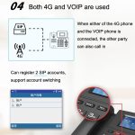 P03 4G+VOIP Dual Mode Wireless Festnetz SIP Netzwerktelefon IP Enterprise Bürotelefon Drahtloses Festnetz – Bild 7