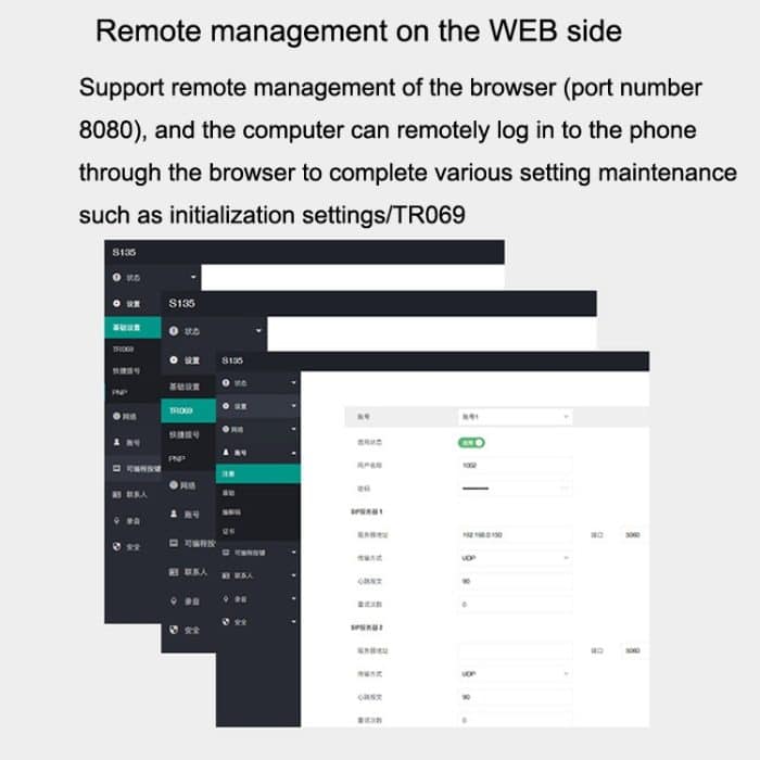 S135 PSTN+SIP Dual Mode Aufnahme Smartphone 6 Möglichkeiten VOIP Netzwerk Telefon IP Telefon – Bild 11