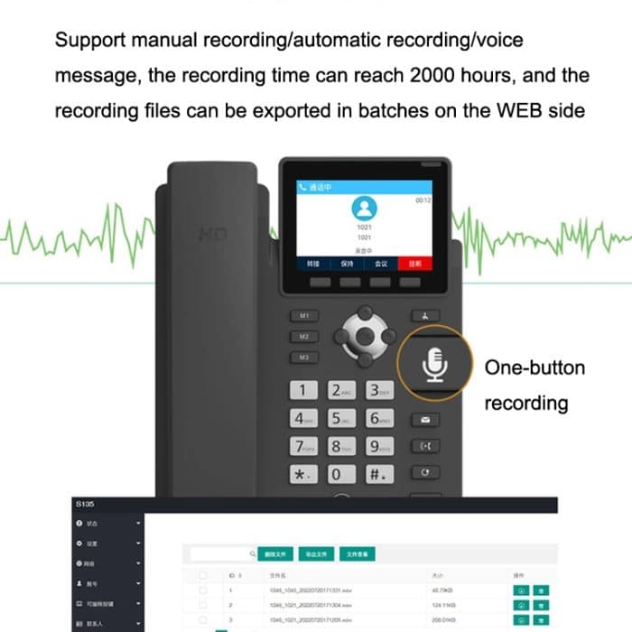 S135 PSTN+SIP Dual Mode Aufnahme Smartphone 6 Möglichkeiten VOIP Netzwerk Telefon IP Telefon – Bild 7