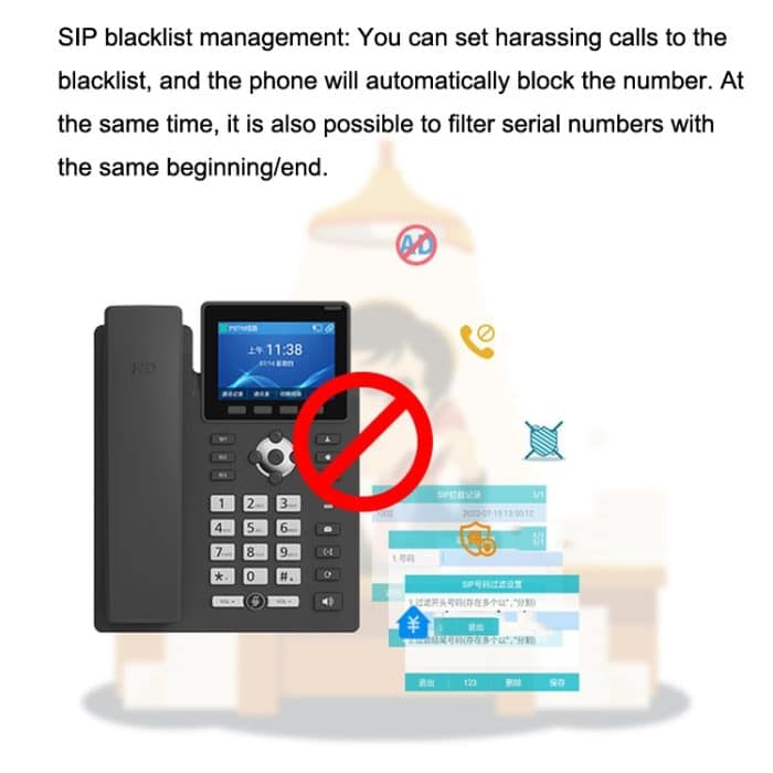 S135 PSTN+SIP Dual Mode Aufnahme Smartphone 6 Möglichkeiten VOIP Netzwerk Telefon IP Telefon – Bild 8
