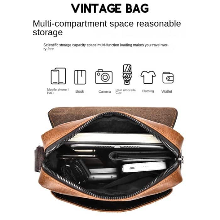 WEIXIER D266 Retro Umhängetasche, große Kapazität, Umhängetasche, Umhängetasche, Tot-Rucksack – Bild 7