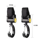 2 Stück Universal-Baby-Kinderwagen-Haken, Zubehör, 360-Grad-Klebehaken, Sticky Hooks(Pink), Sticky Hooks(Yellow), Sticky Hooks(Black) – Bild 2