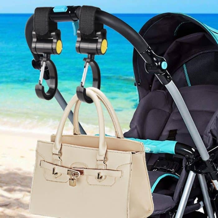 2 Stück Universal-Baby-Kinderwagen-Haken, Zubehör, 360-Grad-Klebehaken, Sticky Hooks(Pink), Sticky Hooks(Yellow), Sticky Hooks(Black) – Bild 8