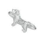 SCR952-E Ring aus S925-Sterlingsilber mit niedlichem kleinen Golden Retriever-Welpen