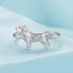 SCR952-E Ring aus S925-Sterlingsilber mit niedlichem kleinen Golden Retriever-Welpen – Bild 4