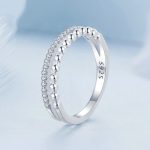 Doppelschichtiger Ring mit platiniertem Zirkon aus S925-Sterlingsilber – Bild 2