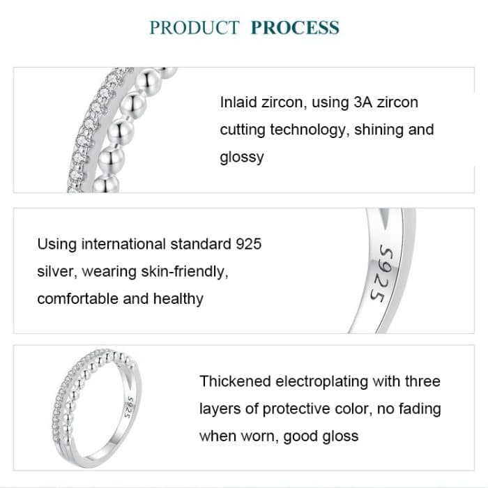 Doppelschichtiger Ring mit platiniertem Zirkon aus S925-Sterlingsilber – Bild 4