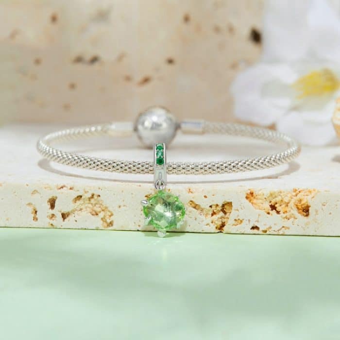 S925 Sterling Silber Grüner Baum Leben DIY Anhänger Armband Zubehör – Bild 5