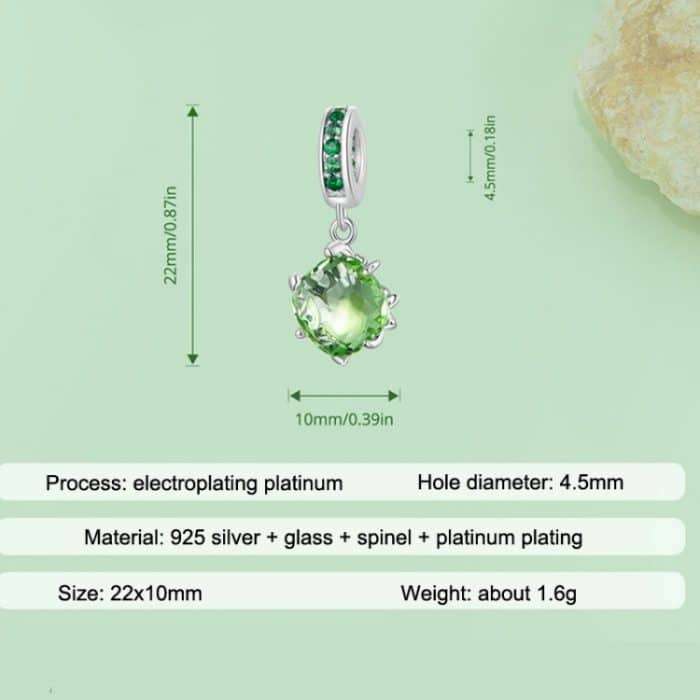 S925 Sterling Silber Grüner Baum Leben DIY Anhänger Armband Zubehör – Bild 7