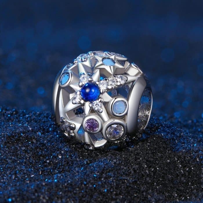 Symphony Stars DIY Perlen S925 Sterling Silber Armband Zubehör Halskette Anhänger – Bild 2