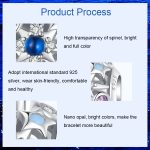 Symphony Stars DIY Perlen S925 Sterling Silber Armband Zubehör Halskette Anhänger – Bild 6