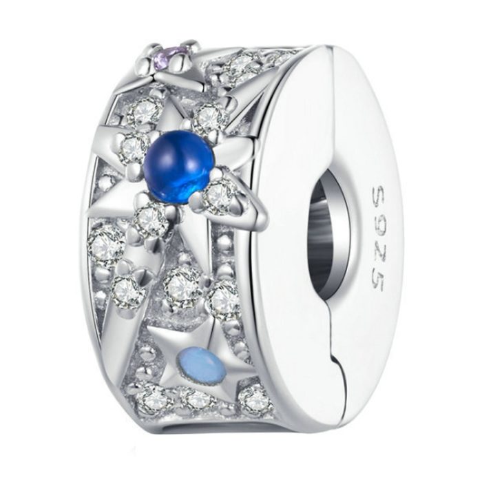 Fantasy Star Positionierungsschnalle DIY Perlen S925 Sterling Silber Armband Zubehör Halskette Anhänger – Bild 1