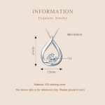 Sterlingsilber vergoldete Wassertropfen-Moissanit-Halskette – Bild 2