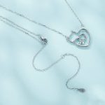 Halskette mit niedlicher Katze aus Sterlingsilber, S925-Zirkon, Schmuck – Bild 3