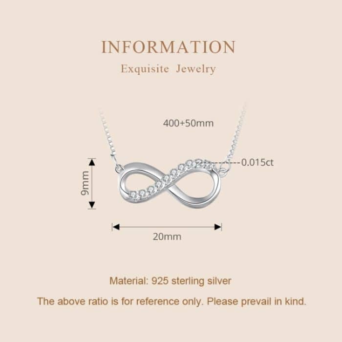 Sterlingsilber vergoldete Mobius-Ring-Moissanit-Halskette – Bild 2