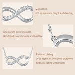 Sterlingsilber vergoldete Mobius-Ring-Moissanit-Halskette – Bild 3