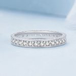 Einzelring aus platiniertem S925-Sterlingsilber mit feinem Flash-Zirkon – Bild 3