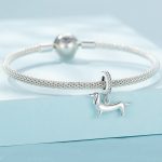 S925 Sterling Silber Niedlicher kleiner Dackel Anhänger DIY Perlenarmband Zubehör – Bild 3