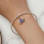 S925 Sterling Silber Lotus Anhänger Farbverlauf Wassertropfen Turmalin DIY Armband Perlen – Bild 7