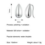 S925 Sterling Silber Wassertropfen-Glare-Ohrringe – Bild 8