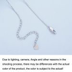 S925 Sterling Silber platiniert Shining O Halskette Schmuck – Bild 4