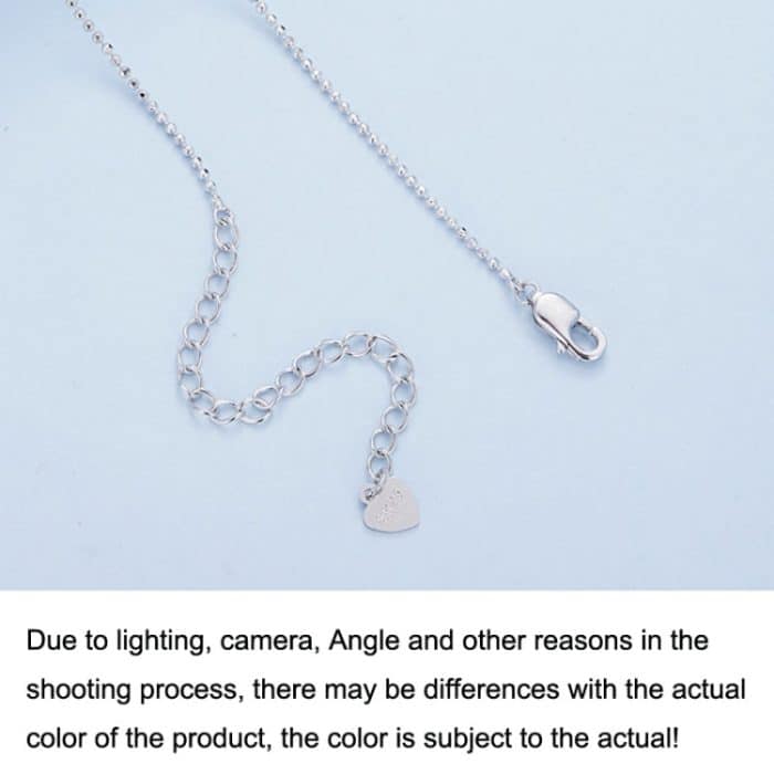 S925 Sterling Silber platiniert Shining O Halskette Schmuck – Bild 4