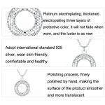 S925 Sterling Silber platiniert Shining O Halskette Schmuck – Bild 5