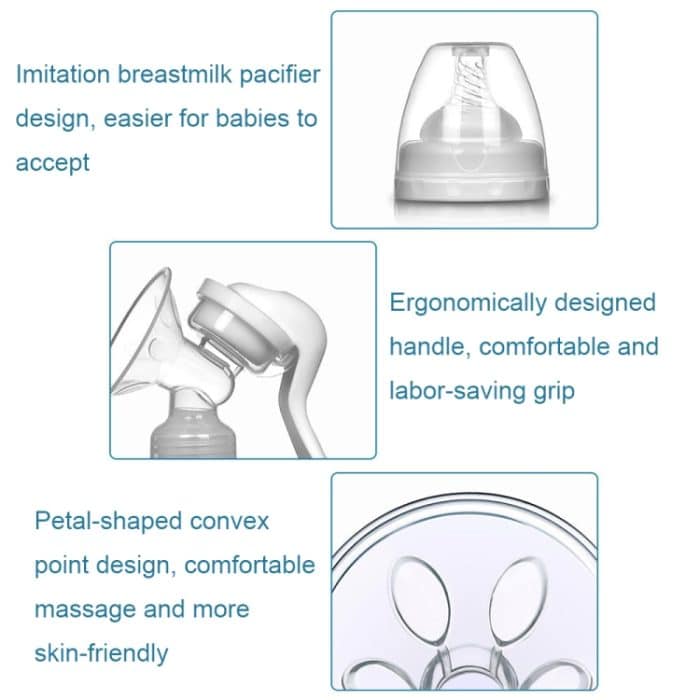 Milchpumpe mit einstellbarer Kraft, 2-in-1-Handmilchpumpe, Mutterschaftsprodukte, 2 in 1 Manual Breast Pump – Bild 8