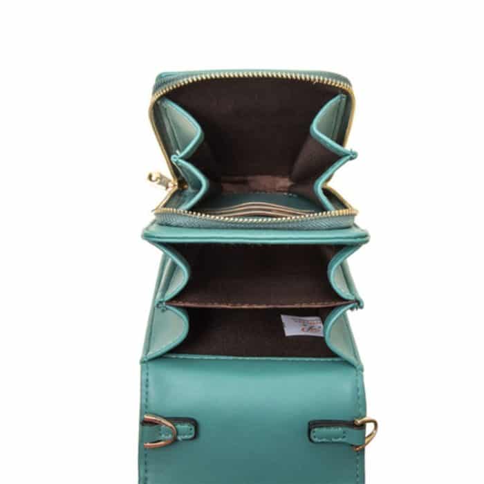 Mini-Umhängetasche mit großem Fassungsvermögen und mehreren Fächern und einer Schultertasche für Mobiltelefone – Bild 6