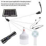 Kleine Tischlampen-Taschenlampe mit USB-Buchsenkopf, 5 V/1,8 W Solarpanel, Solar Panel – Bild 6