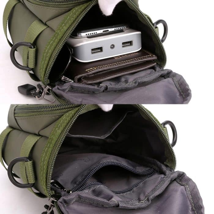 Umhängetasche für Herren, Hüfttasche mit abnehmbarer Bechertasche – Bild 10