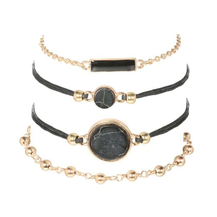 5-in-1 Persönlichkeit Kompass Sechseck Armband Diamant Herz Perlen Anhänger Schmuck – Bild 4