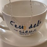 Liebesbrief, ovaler Anhänger, Reiskorn-Halskette, Schlüsselbeinkette – Bild 4