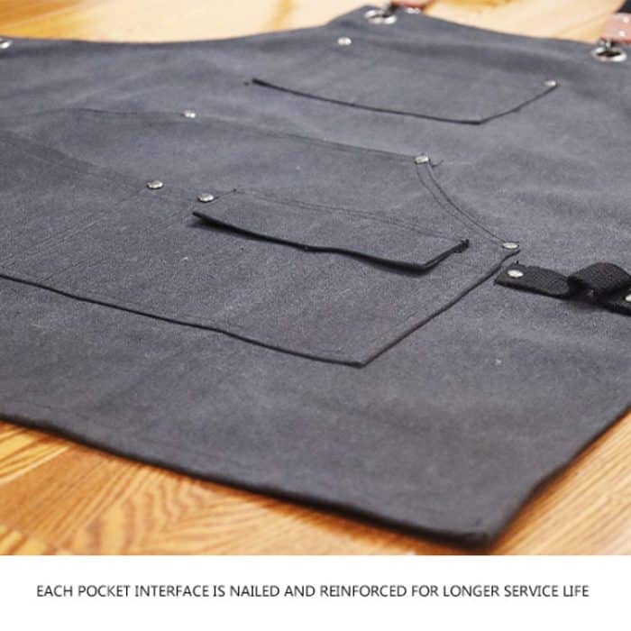 Tischler-Elektriker-Gartenschürze aus schwerem Canvas, Black Gray, Black, Army Green, Khaki, Blue, Camel, Belt Black Gray, Belt Black, Belt Army Green, Belt Khaki, Belt Blue, Belt Camel – Bild 5