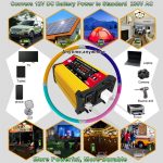 SOLIKE TECH 300W Wechselrichter mit Bluetooth MP3/FM Multimedia Player, 12V to 110V, 12V to 220V – Bild 9