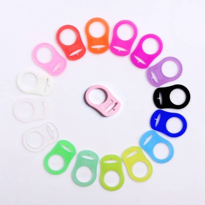 10 stücke Dummy Schnuller Halter Clip Adapter Ring Taste Stil Schnuller Adapter DIY Baby Geschenk Zubehör – Bild 4