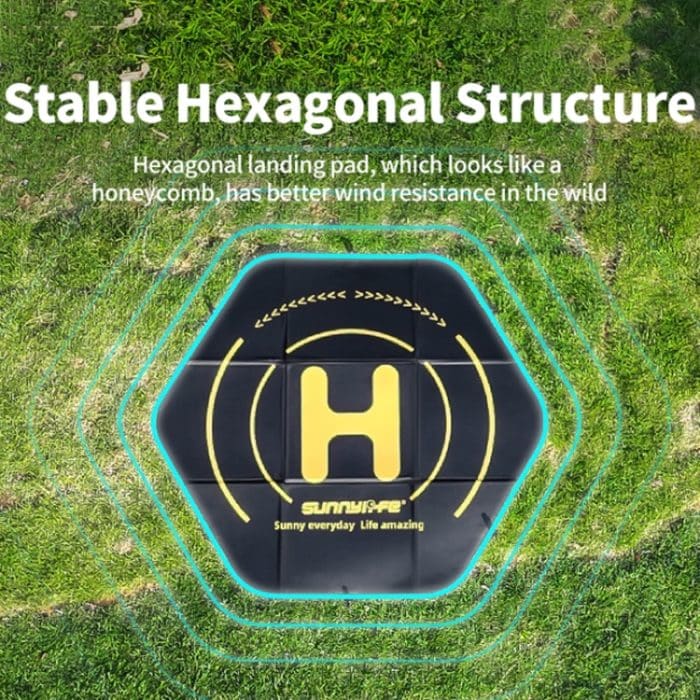 Sunnylife TJP10 110 cm sechseckige doppelseitige Faltschürze mit Erdspießen, Drohnen-Universalschürze – Bild 4