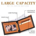 Herren-Geldbörse aus Karbonfaser, horizontaler Business-Geldbörsen-Kartenhalter, k3260 Grey, k3260 Coffee – Bild 4