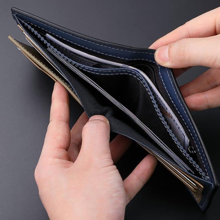 Horizontale Herren-Geldbörse, multifunktionaler Business-Kartenhalter mit dreifacher Faltung, 9555172 Black, 9555172 Brown – Bild 5