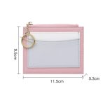 Kleine Damen-Geldbörse aus PU-Leder, kurz, ultradünn, mit Farbkontrast und Spleißkartenhalter, Contrast Black, Contrast Orange, Contrast Brown, Contrast Pink – Bild 2