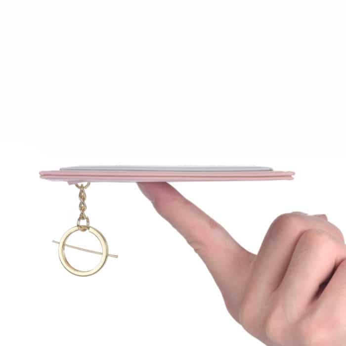 Kleine Damen-Geldbörse aus PU-Leder, kurz, ultradünn, mit Farbkontrast und Spleißkartenhalter, Contrast Black, Contrast Orange, Contrast Brown, Contrast Pink – Bild 3