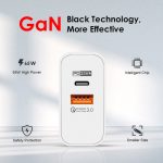65 W USB-C/Typ-C+USB Dual Port GaN Ladegerät QC3.0 Laptop Universal Ladegerät – Bild 4