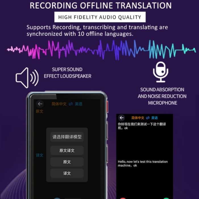 P40 Multi-Country Smart Translator Simultandolmetschen Foto Offline-Übersetzung Aufzeichnung zur Übersetzung – Bild 5
