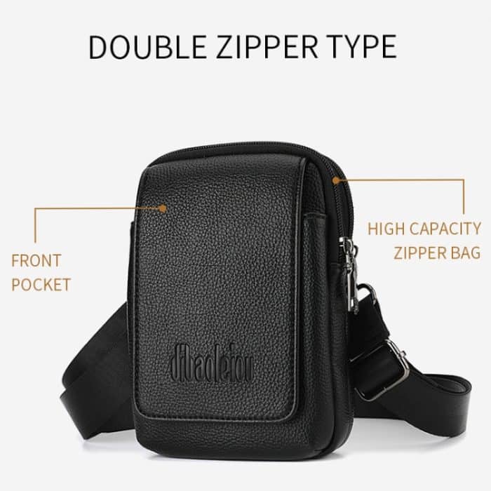 DEABOLAR Herren-Hüfttasche, vertikale Taillengürtel-Hängetasche, Outdoor-Sport, Mini-Handytasche – Bild 5