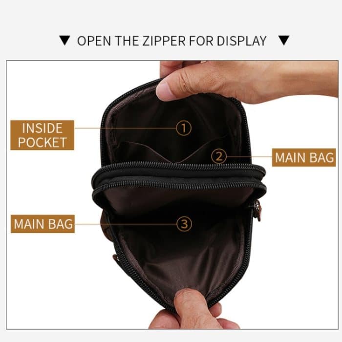 DEABOLAR Herren-Hüfttasche, vertikale Taillengürtel-Hängetasche, Outdoor-Sport, Mini-Handytasche – Bild 7