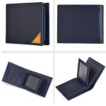 DEABOLAR Kurze Geldbörse für Herren, Kreuzmuster, dreifach faltbar, mit Reißverschluss, Münzbörse, Führerscheinkartenhalter, 087 (Blue), 087 (Black), 087 (Coffee) – Bild 7